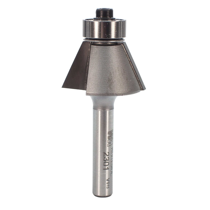 2301 Edge Bevel Router Bit 25 A 1/4" SH 9/16" CL X 1/2" CH 2" OL